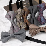 Riolio  2PCS Neck Tie Set 8CM Top Cotton Floral Printed Necktie Fashion Block Flower Suit Ties For Men Shirt Handkerchief Wedding Cravat