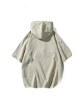 Riolio Ice Silk Men's irt ort Sve Thin American Outdoor Mountain Qui Dry Hooded Workwear Jaet f Zipper Breathable...