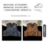 Riolio American Outdoor Multi-function Short Vest Jacket Basic Commuting Versatile Vest Cityboy Workwear Waistcoat Aesthetic Urban Chic