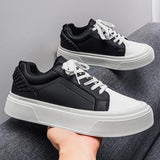 Riolio  Spring Men's Thick soled Board Shoes Fashion Student Sports Shoes Large Men's Casual Single Shoes