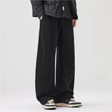 Riolio  Men's Wide Leg Trousers High Waist Relaxed Fit Casual Pants