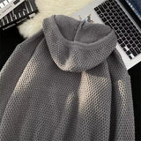 Riolio Hip hop trend men and women personality hooded knit shirt  American couple autumn and winter loose fitting Harajuku casual top