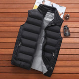Riolio Men Vest Windproof Vest Men Jacket Sleeveless Vest Winter Jacket Casual Coat Men down Cotton Warm Thicken Waistcoat thick gilet