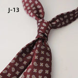 Riolio  New Arrival 8CM Navy Striped Neck Ties For Men Adult Luxury Vintage White Floral Block Neckties Wedding Casual Shirt Cravat