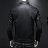 Riolio Black PU Jackets Men Spring Autumn Leather Jacket Coat Male Fashion Casual Motor Biker PU Leather Coat Big Size 5XL