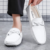 Riolio  British Style Loafers Handmade Casual Leather Footwear All-match Male Business Flats Outdoor Soft Slip on Shoes Travel Moccasins