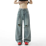 Riolio  Ripped Jeans Men 2025 Autumn New Baggy Distressed Denim Pants Loose Drop Street Style Fall Fashion High Quality