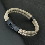 Riolio New Fashion Men Bracelet Thread Double Layer Detachable Matching Stackable Braslet Leisure Accessories Hombre