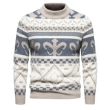 Riolio  Autumn Winter Men's Warm Sweaters Fashion Men O-Neck Thicken Knitting Cashmere Pullover Men Classic Business Sweaters Clothing