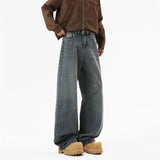 Riolio  High-quality Jeans men Wide Leg Jeans Male Loose Straight Denim Pants  Autumn Harajuku Blue Jean Trouser Streetwear Clothes 2025