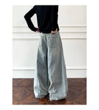 Riolio  Loose Fit Jeans Men Baggy Wide Leg Denim Pants Patchwork Ripped Light Blue Wash Hip Hop Streetwear Fashion New 2025 autumn jeans