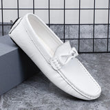 Riolio  British Style Loafers Handmade Casual Leather Footwear All-match Male Business Flats Outdoor Soft Slip on Shoes Travel Moccasins