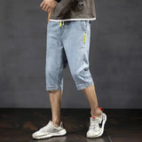 Riolio  Denim Shorts Men's Summer Loose Thin Breathable Trendy Brand Workwear Handsome Casual Five-point Mid-size Pants