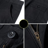 Riolio  Men's 5-point Multiple Pockets Casual Summer Thin Pure Cotton Work Shorts Trend Loose Breeches Fashion Sports Pants