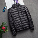 Riolio New Brand Autumn Winter Light Down Jacket Men's Fashion Hooded Short Large Ultra-thin Lightweight Youth Slim Coat Down Jackets