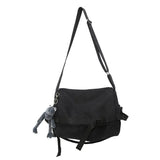 Riolio  Canvas messenger bag men's large-capacity simple messenger bag leisure ins student book shoulder bag boys' satchel