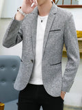 Riolio New Fashion Casual Men Blazer Cotton Slim Korea Style Suit Blazer Masculino Male Suits Jacket Blazers Men Clothing Plus Size 4XL