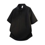 Riolio  Solid Color Polo Shirt Versatile Comfortable Casual Men's Top Trendy T-shirt Spring Summer High Quality Fashionable Minimalist