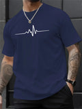 Riolio  Creative Graphic Printed T Shirts Summer Loose Casual Sports Men's Round Neck Clothes Fashion Simple Cotton Short Sleeved Tops