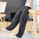 Riolio  Men's Cotton Linen Loose Casual Thin Summer Long Pants Faionable Ci Sle Straight Leg Pants mid Low Waist Classic Sle