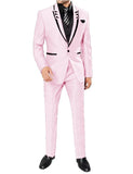 Riolio  Casual Business Men Suits for Wedding 3 Pieces Suits Man Groom Tuxedos Slim Fit Peak Lapel Terno Masculino Costume Homme