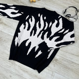 Riolio  Autumn Winter Knitted Sweater Retro Fashion Hip Hop Men Women Pullovers Gothic High Street Y2k Long Sleeve Couples Tops