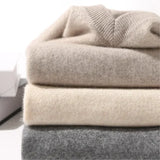 Riolio  Men's Cashmere Warm Pullovers Sweater V Neck Knit Autumn Winter Fit Tops Male Wool Knitwear Jumpers Bottoming shirt Plus Size