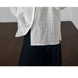 Riolio  Autumn New Design Pleated Men's Texture Casual Fashion High-end Loose Versatile Long-sleeved Shirt