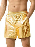 Riolio  Men's shiny shorts beach casual short pants Summer beach pants male quick-drying loose Short pants