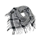 Riolio Unisex Lightweight Plaid Fringed Arabian Desert Scarf Soft Tactical Scarf Men Ladies Military Turban Shawl Military Airsoft Pain