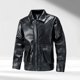 Riolio Men Spring Autumn Leather Jacket Coat Motorcycle Biker PU Casual Leather Jacket Outwear Male Black Brown Clothing Casual Motor