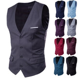 Riolio Men's Slim-fit Korean-style Vest Business Casual Vest for Men