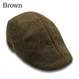 Riolio Men Berets Cap British Style New Autumn Summer Linen Hats Fashion Flat Caps Classic Vintage Gatsby Cabbie Cap Chapeau Homme