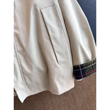 Riolio  Retro Japanese Style Barn Coat Men's Loose Casual Short Hunt Jacket Breathable Moisture Wicking Resistant to Deformation