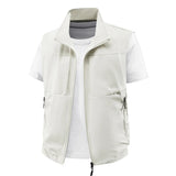 Riolio  Men Outdoor Leisure Breathable Sleeveless Vest Men Solid Fishing Photography Waistcoat Tactical Casual High-Quality Vests Male