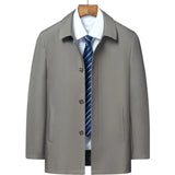 Riolio Casual Business Lapel Windbreak Jackets Men Coats New Brand Top Quality Spring Men's Trench Coat Solid Color Mid-length Jacket