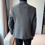 Riolio fashion suits for men 2 Piece Outfit Set Man Blazer Business Big Size Full Suit for Men Grey Luxury Ceremony Classic Elegant High Quality Jackets