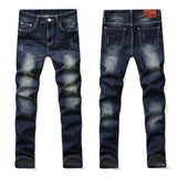 Riolio  Spring and Autumn Fashion Trend Solid Color Retro Sports Straight Leg Jeans Men's Casual Comfortable Elastic High-Quality Jeans
