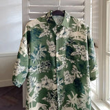 Riolio Summer New Retro Printed Shirt American Men and Women Trendy Hip Hop Personalized Vacation Casual Short Sleeve Top y2k