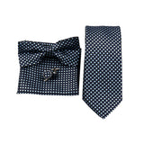 Riolio  Business Men Tie Set With Bowtie Pocket Square Cufflinks Necktie Suit Set Paisley Dot Floral Style New Fashion Classic Bow Tie