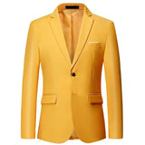 Riolio Mens Stylish Colorful Slim Fit Casual Blazer Jacket Green Purple Black Yellow Wedding Prom Formal Suit Coats For Men