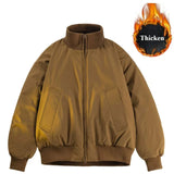 Riolio  American Retro Winter Bomber Jackets for Men Classic Short Padding Jackets Coats Fashion Men's Parkas Men Winter Clothing