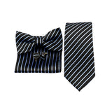 Riolio  Business Men Tie Set With Bowtie Pocket Square Cufflinks Necktie Suit Set Paisley Dot Floral Style New Fashion Classic Bow Tie