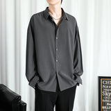 Riolio Shirt Men Solid  Long sleeved Shirt For Men Korean Fashion Shirts Comfortable Blouses Casual Loose Classic Single Breasted Shirt