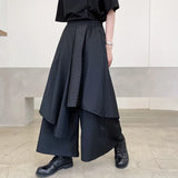 Riolio Mountain Village Yesis Men's Casual Black Pants Irregular Style Trendy Japanese Wind Tassel Sword Samurai Skort Summer
