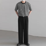 Riolio  New Men Fashion Tops Clothing Luxury Korean Popular Textured O Neck T-shirt Streetwear Leisure Short Sleeve Jacquard Tees M-3XL