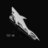 Riolio  Fashion Tie Clip For Men Novelty Personalized Necktie Bars For Shirts Tie Clip Glasses Feather Beard Key Collar Clip Silver Bars