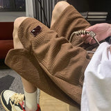 Riolio  High-end Jacquard Texture Retro Shorts Men's Loose Trendy Versatile Five-point Basketball Mid-trousers Big Trousers