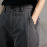 Riolio  Men Straight Pants British Style Casual Pants Autumn Fashion Temperament Elegant Business Commuting Trousers Men'S Clothing