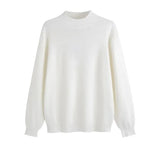 Riolio  Autumn and Winter Half Polo Turtle Neck Sweater Men's Korean Style Loose Fit Color Medium Neck Knitting Base Layer Top Sleeve
